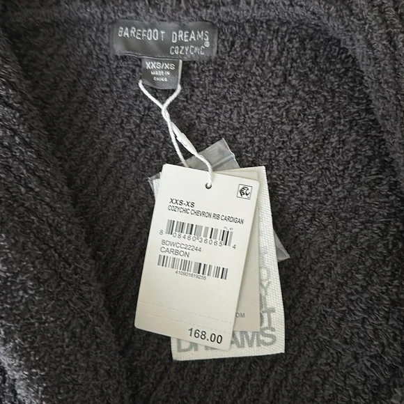 NWT Barefoot Dreams cozy chic chevron rib cardigan - Picture 2 of 4